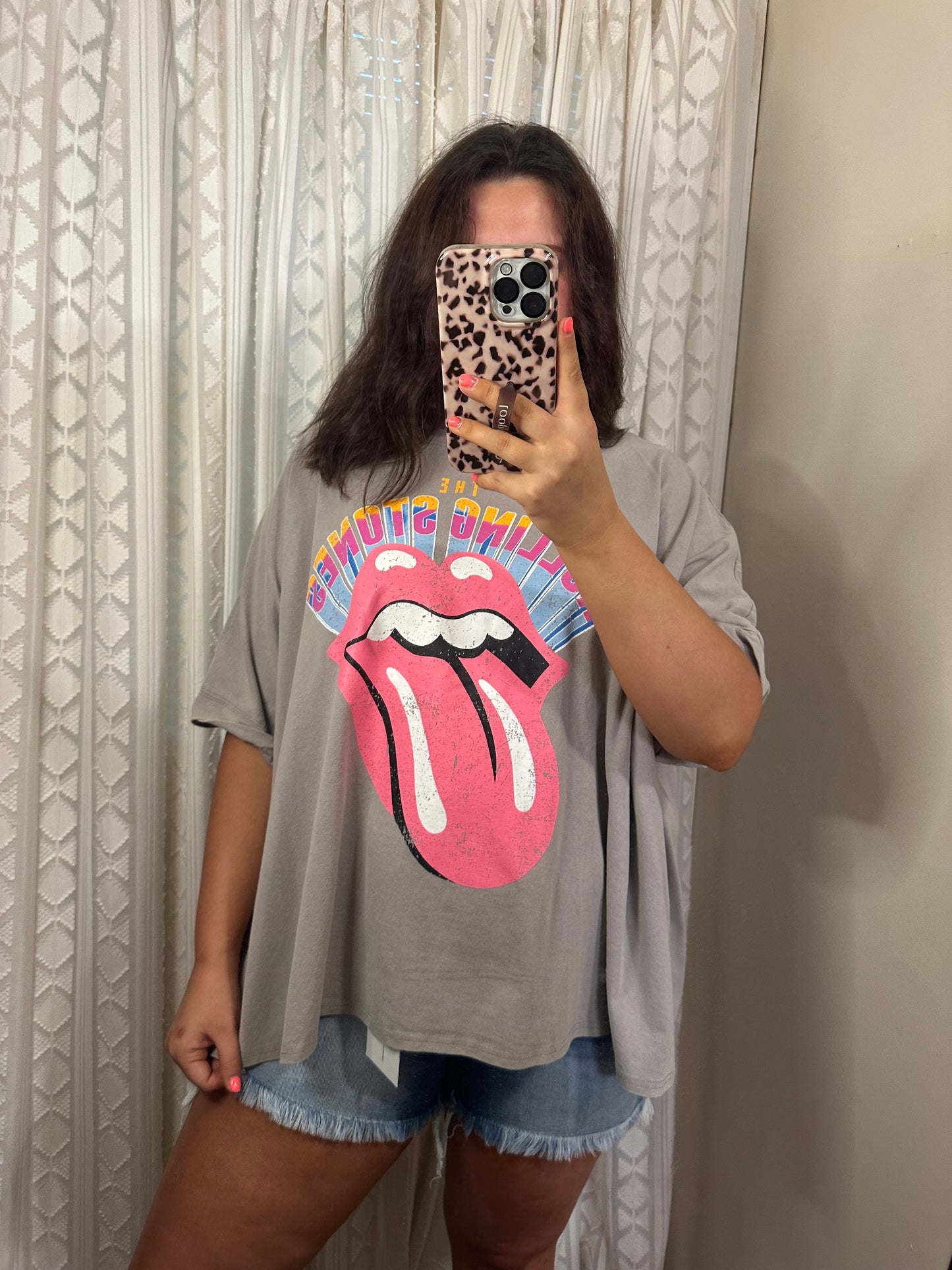 Licensed Rolling Stones Graphic Oversized Tee