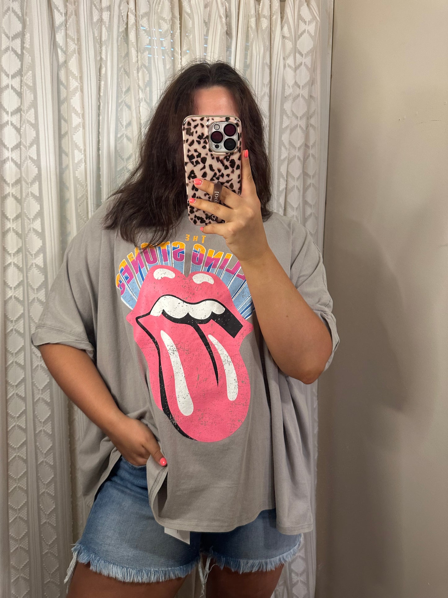 Licensed Rolling Stones Graphic Oversized Tee