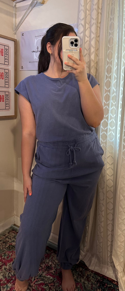 Short Sleeve Casual Jumpsuit