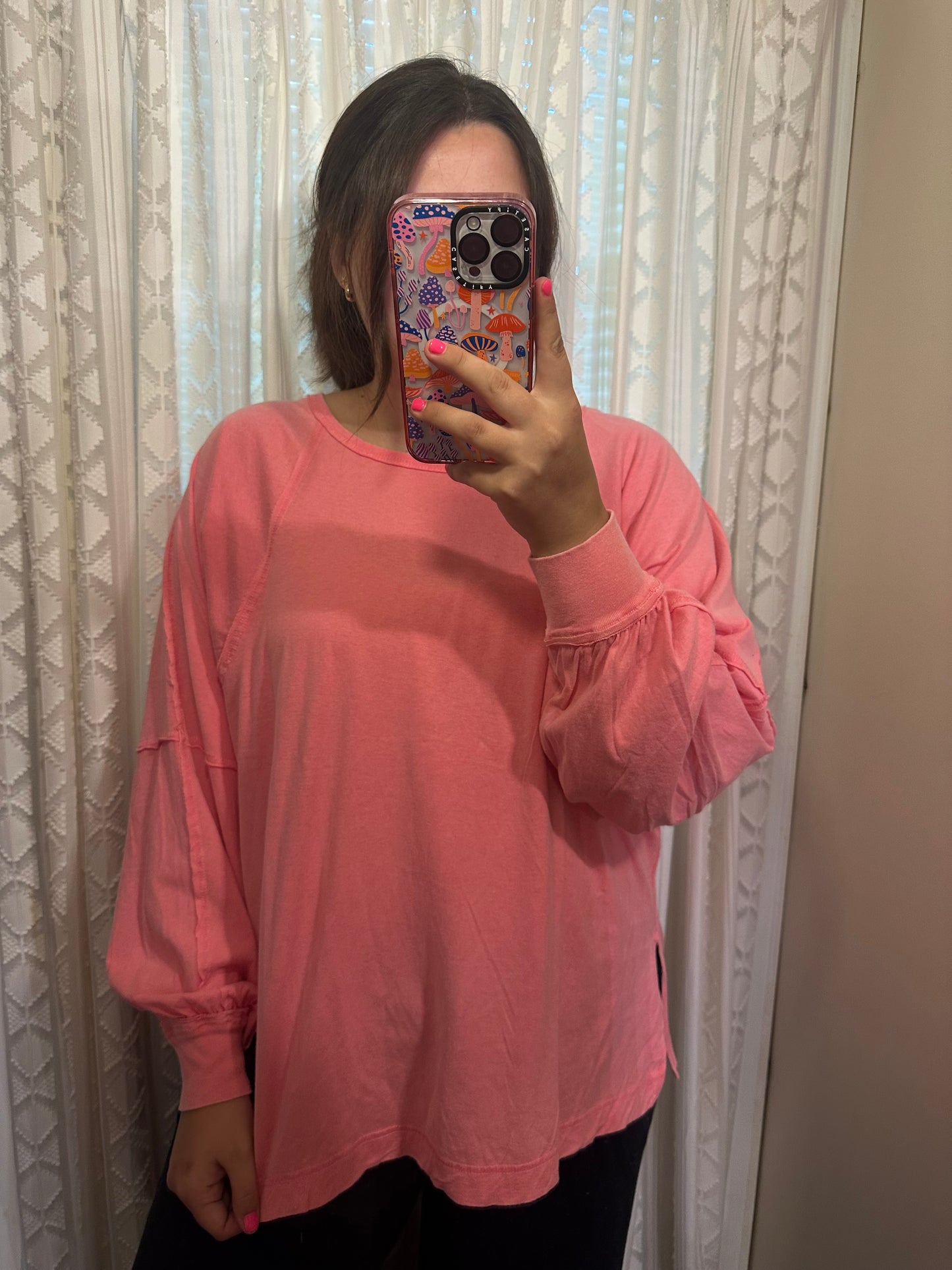 Everyday Washed Oversized Long Sleeve Top