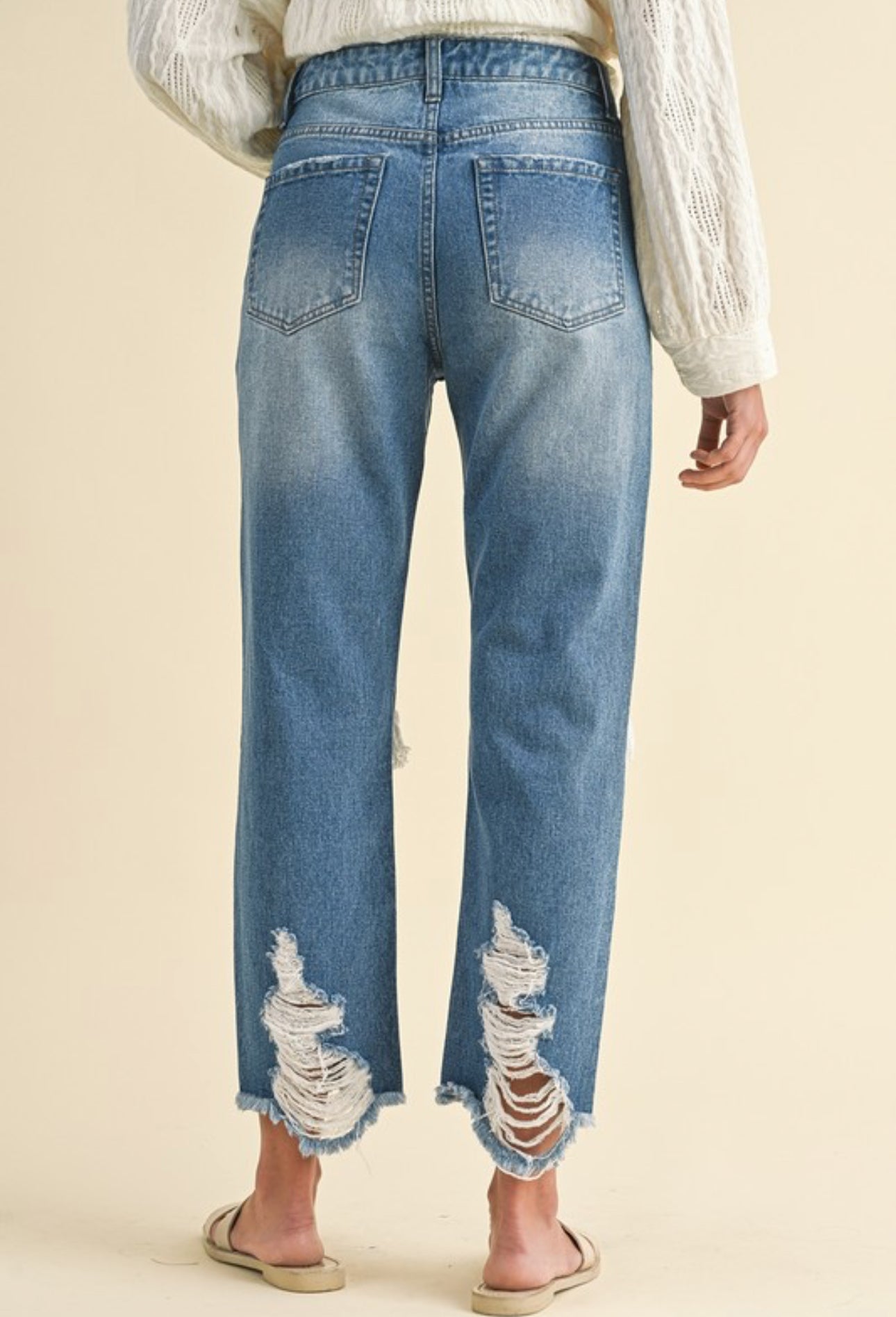 The High Rise Distressed Annie Jeans