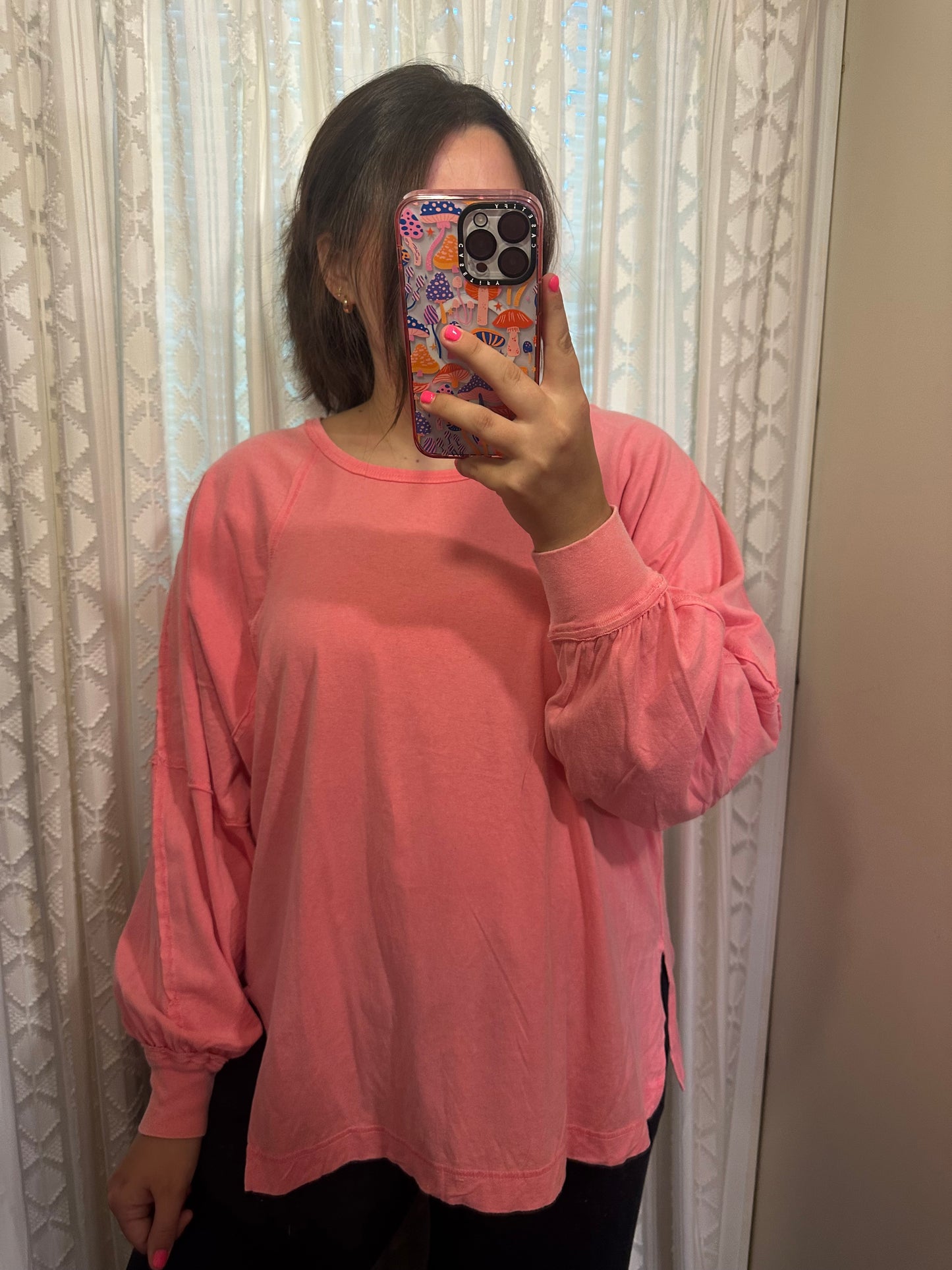 Everyday Washed Oversized Long Sleeve Top