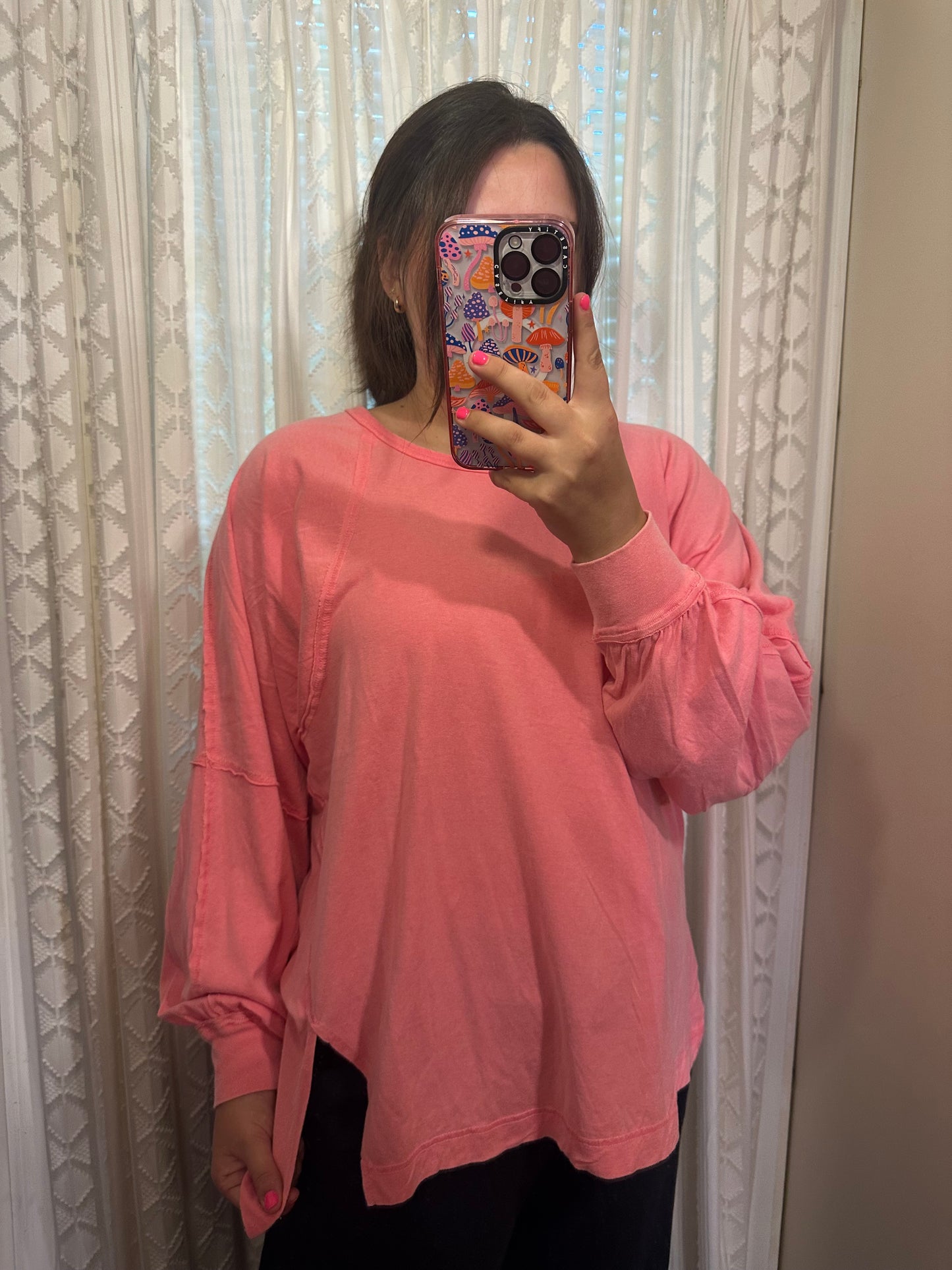 Everyday Washed Oversized Long Sleeve Top