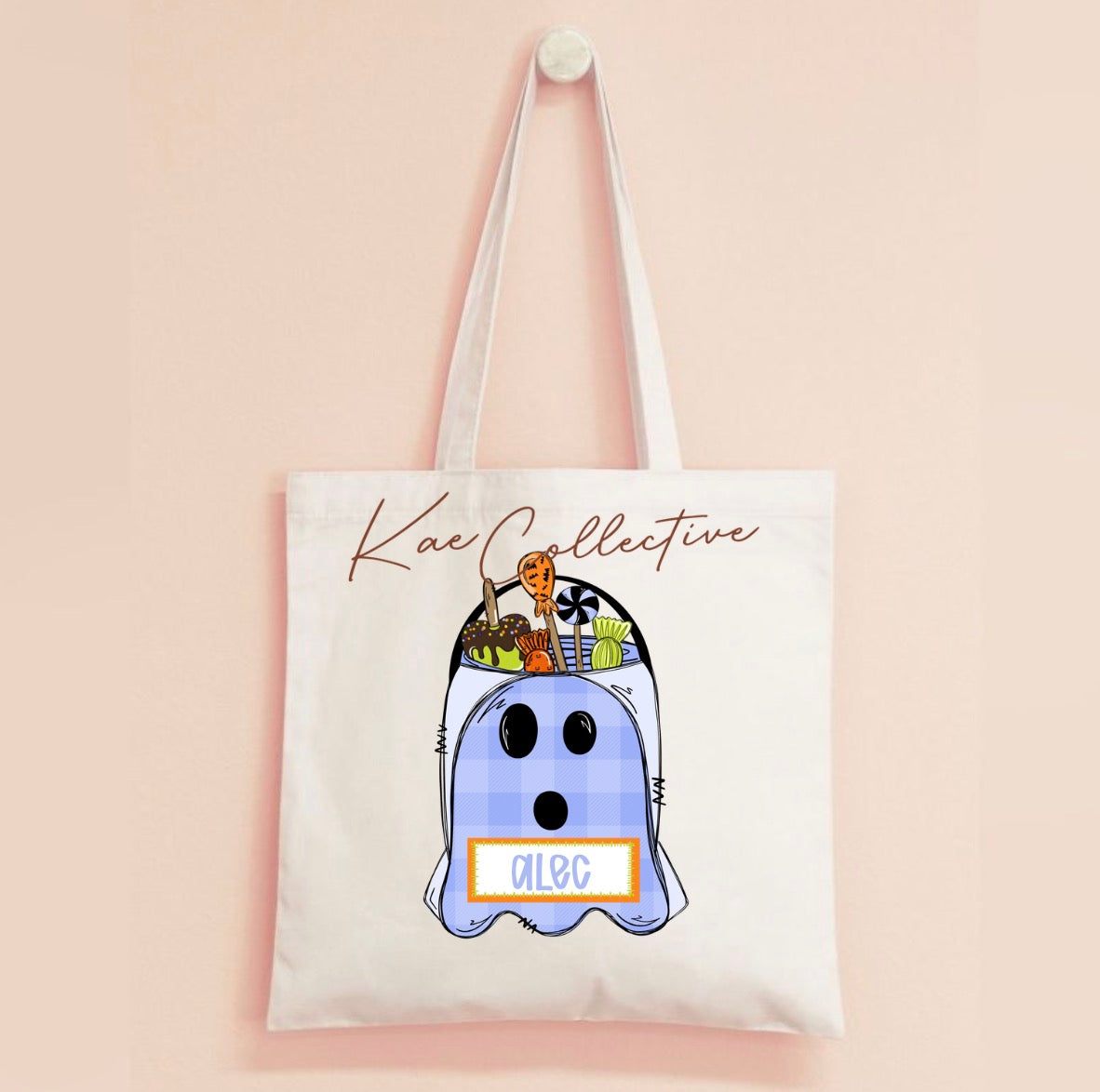 Kid Halloween Custom Made Canvas Tote Bag
