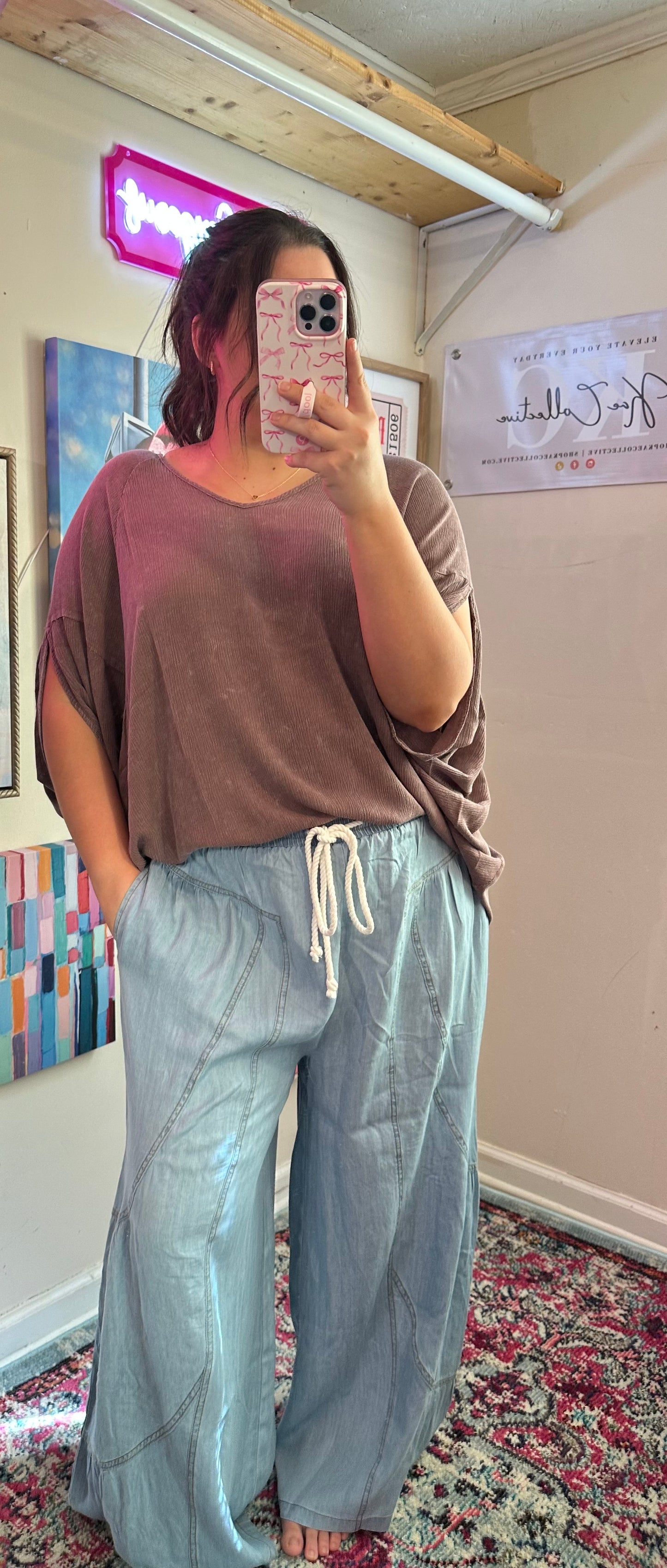The Celine Chambray Denim Pants