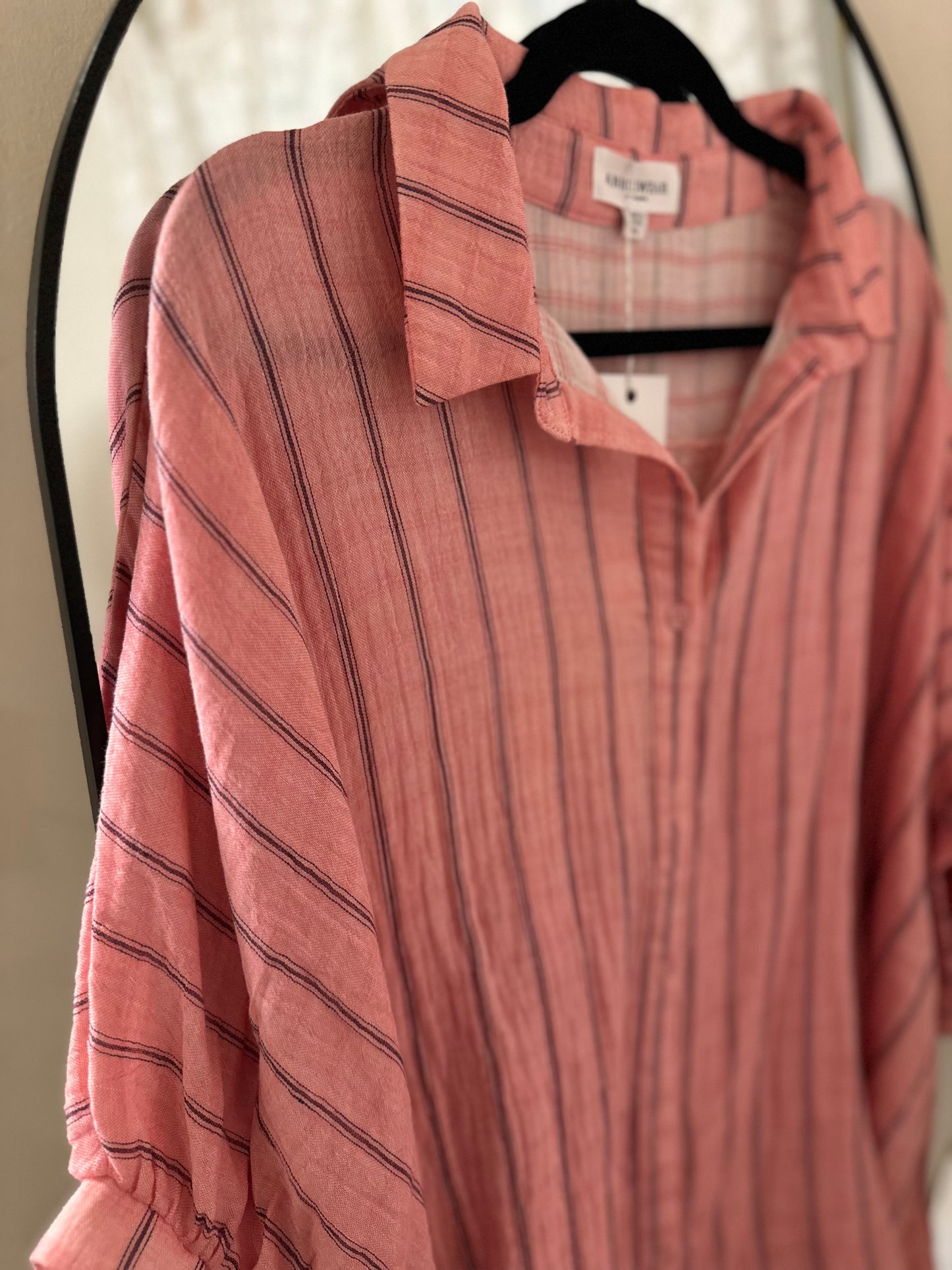 Coral Pink Oversized Blouse