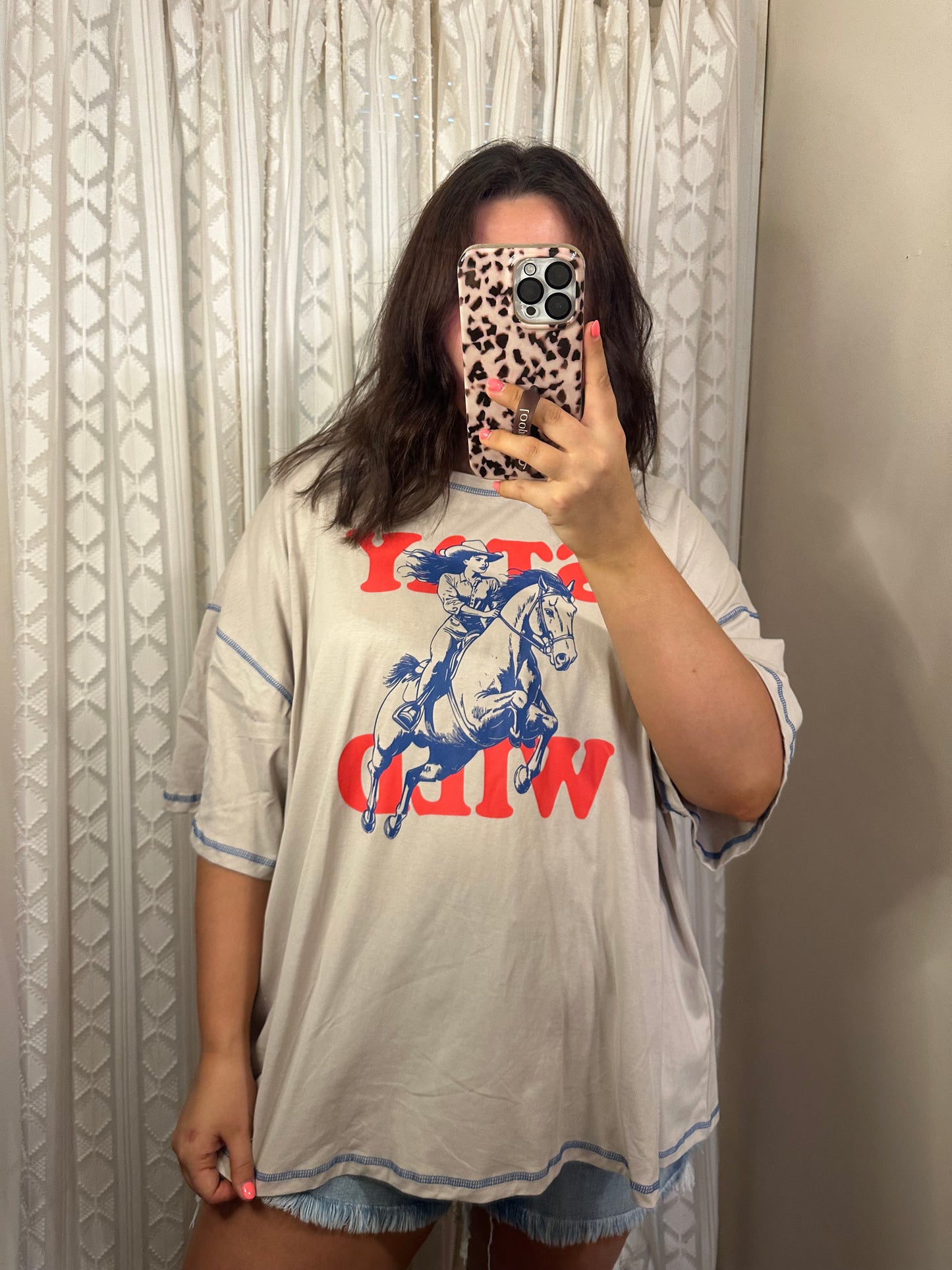 Stay Wild Oversized Graphic Top