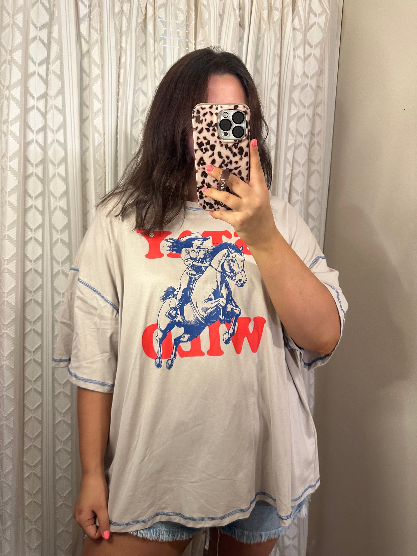 Stay Wild Oversized Graphic Top
