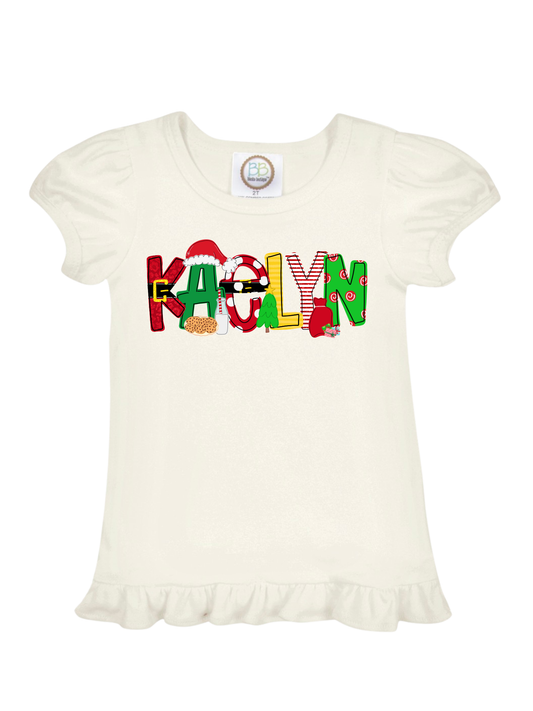 Cookies with Santa Personalized Boys & Girls Shirt