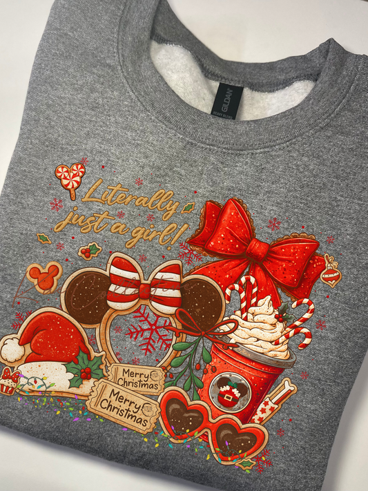 LITERALLY JUST A GIRL TEE OR SWEATSHIRT