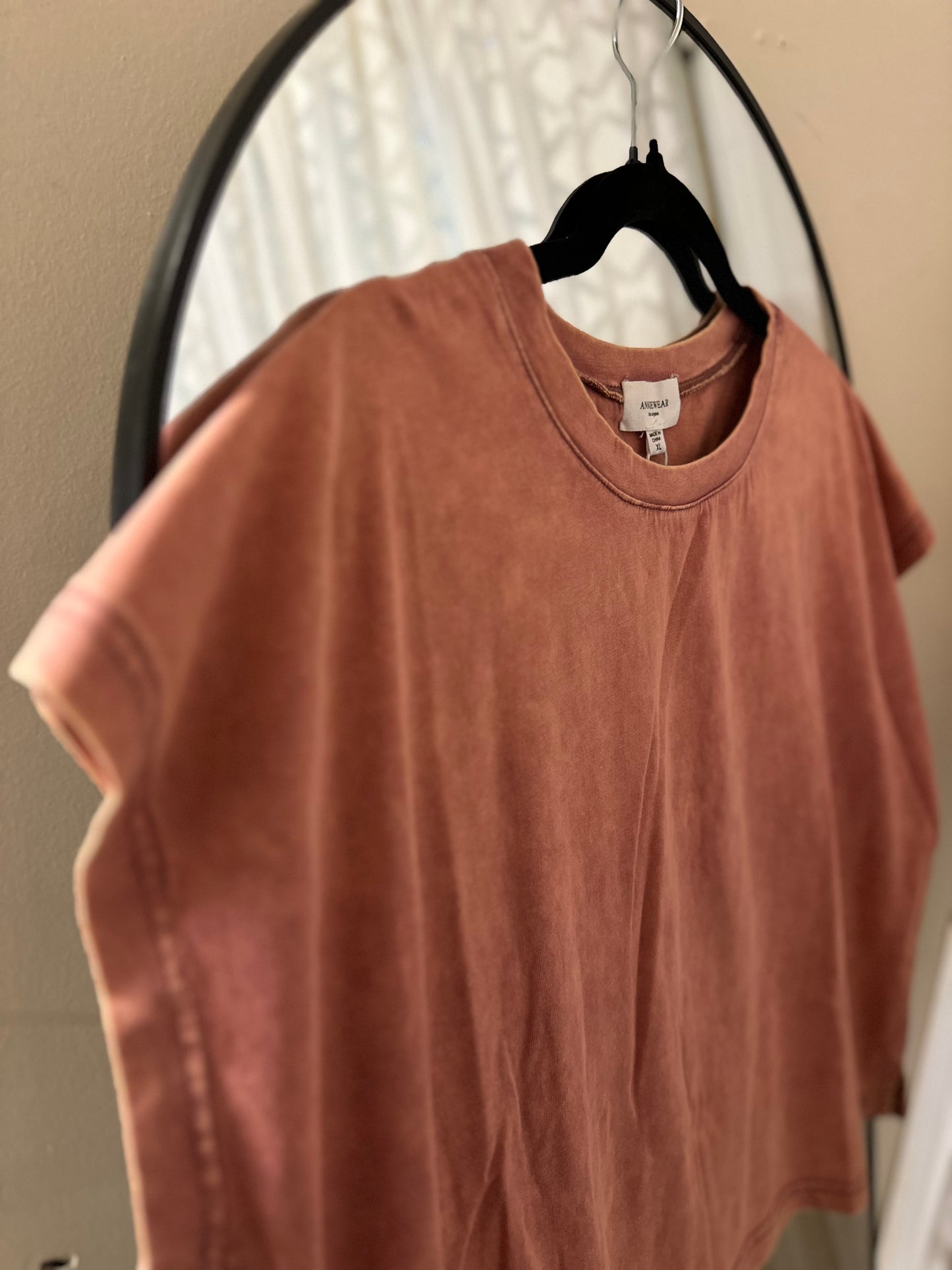 Ash Rose Mineral Wash Dolman Top
