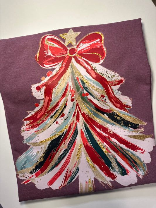 PASTEL CHRISTMAS TREE TEE OR SWEATSHIRT
