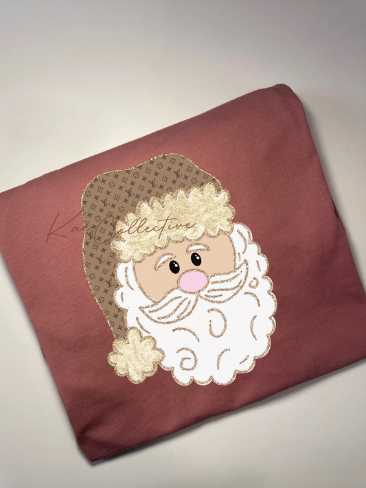 LUXURY SANTA TEE OR SWEATSHIRT