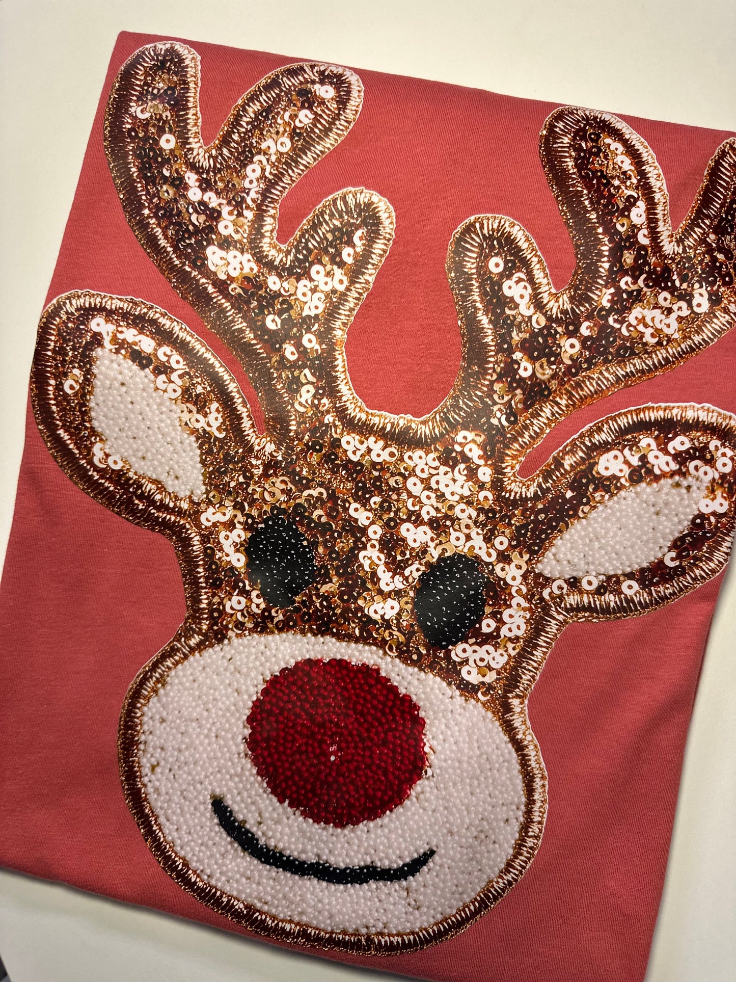 SEQUIN REINDEER TEE OR SWEATSHIRT