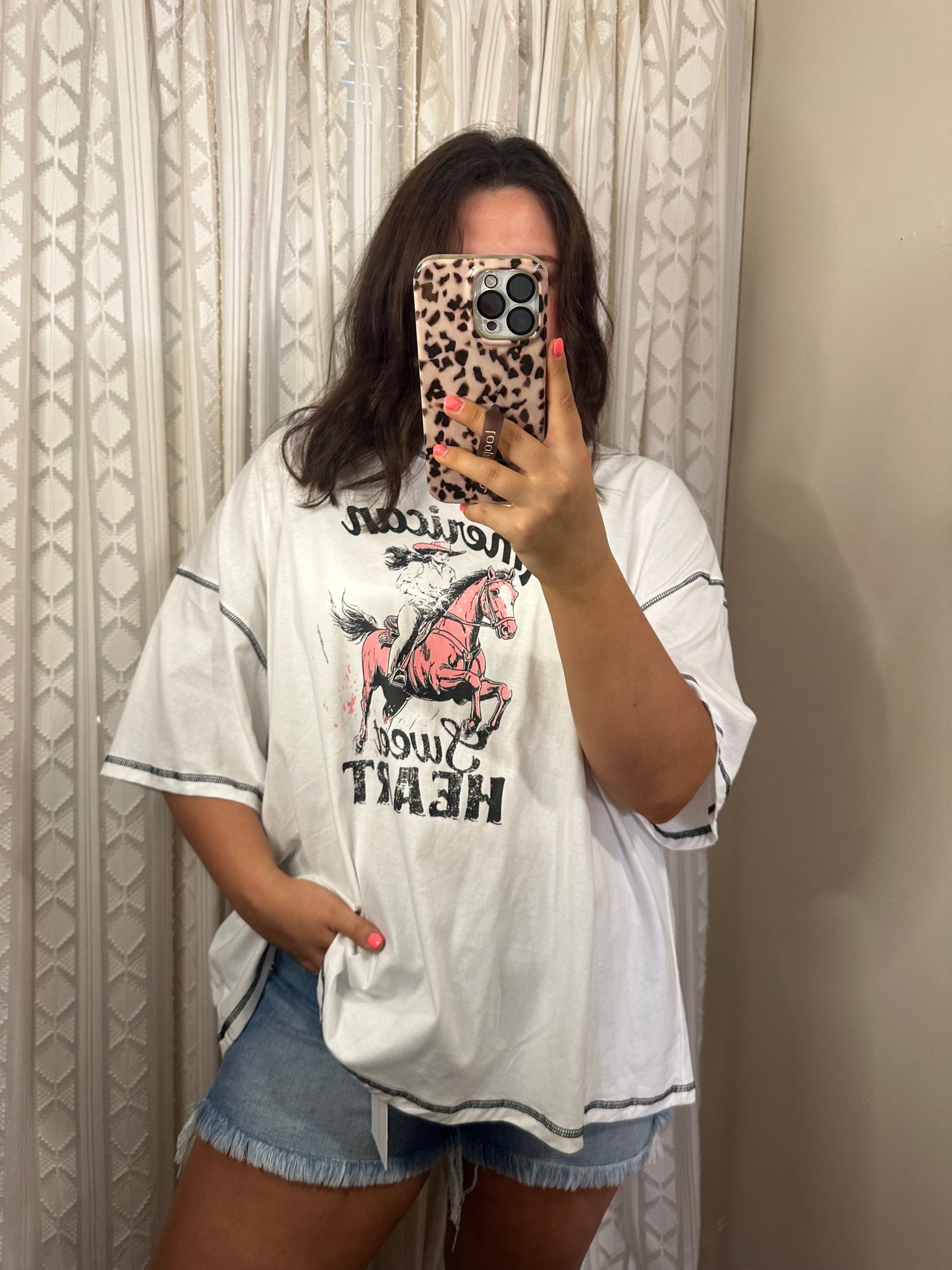 American Sweetheart Oversized Graphic Top