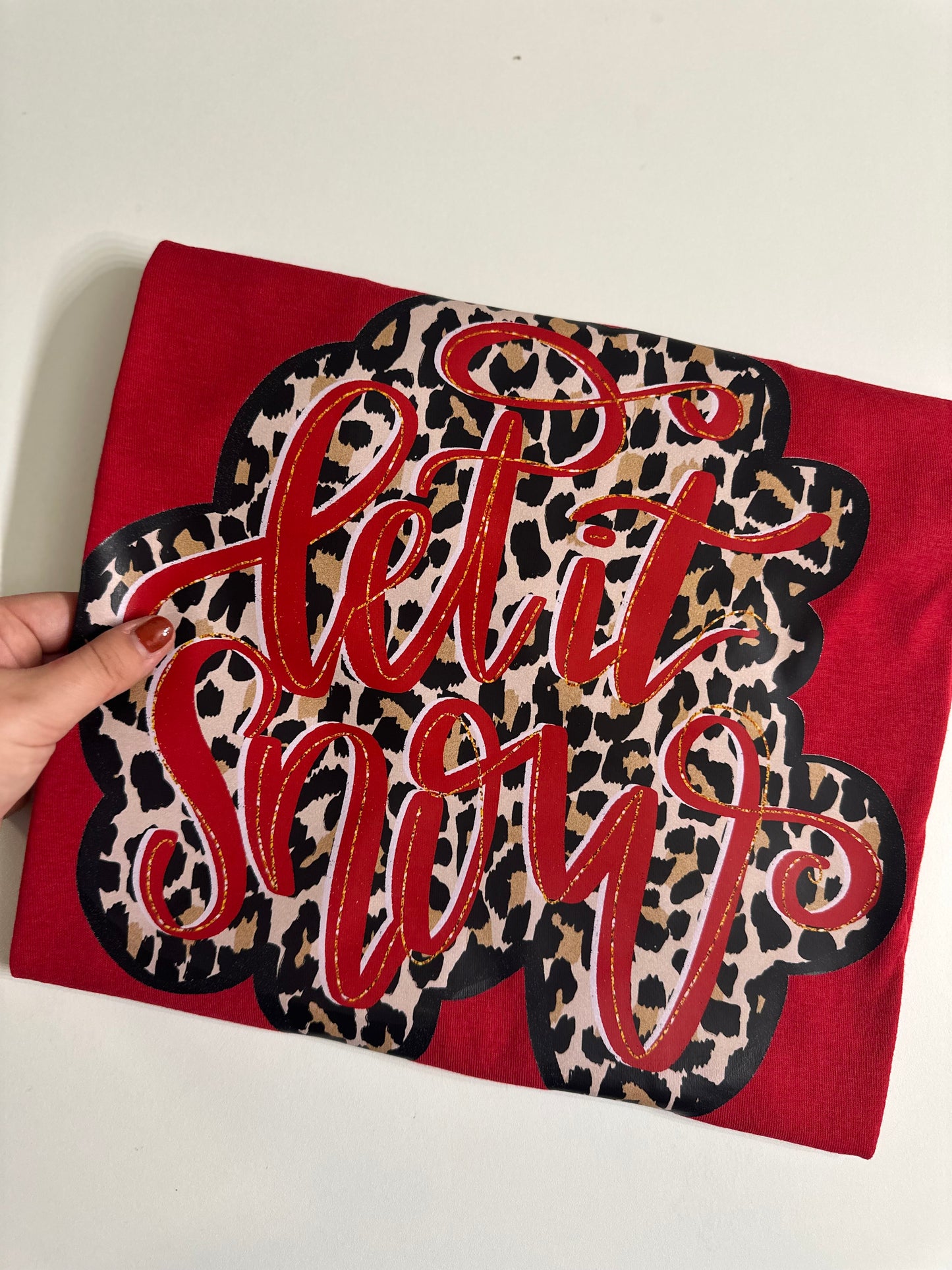 LET IT SNOW LEOPARD TEE OR SWEATSHIRT