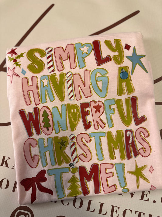 WONDERFUL CHRISTMAS TIME TEE OR SWEATSHIRT