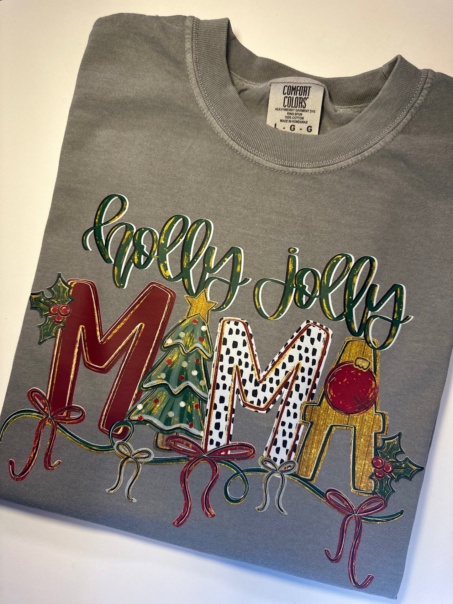 HOLLY JOLLY MAMA TEE OR SWEATSHIRT