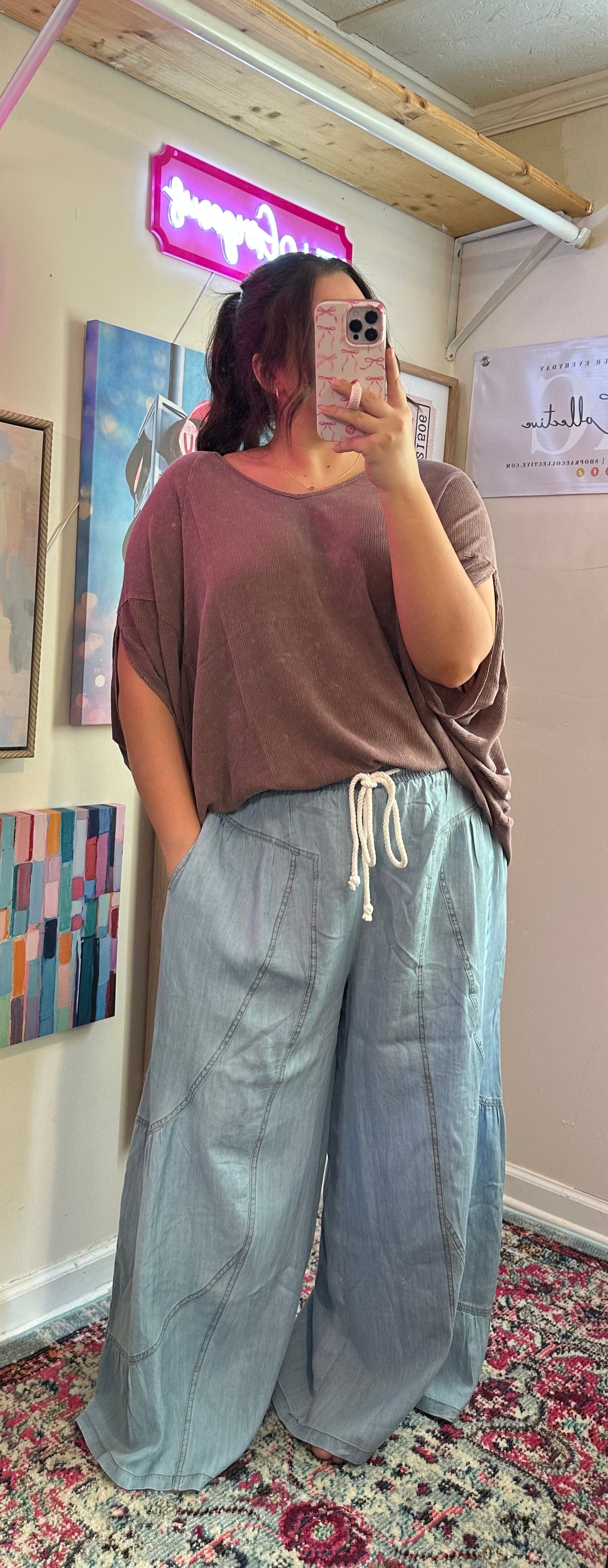 The Celine Chambray Denim Pants