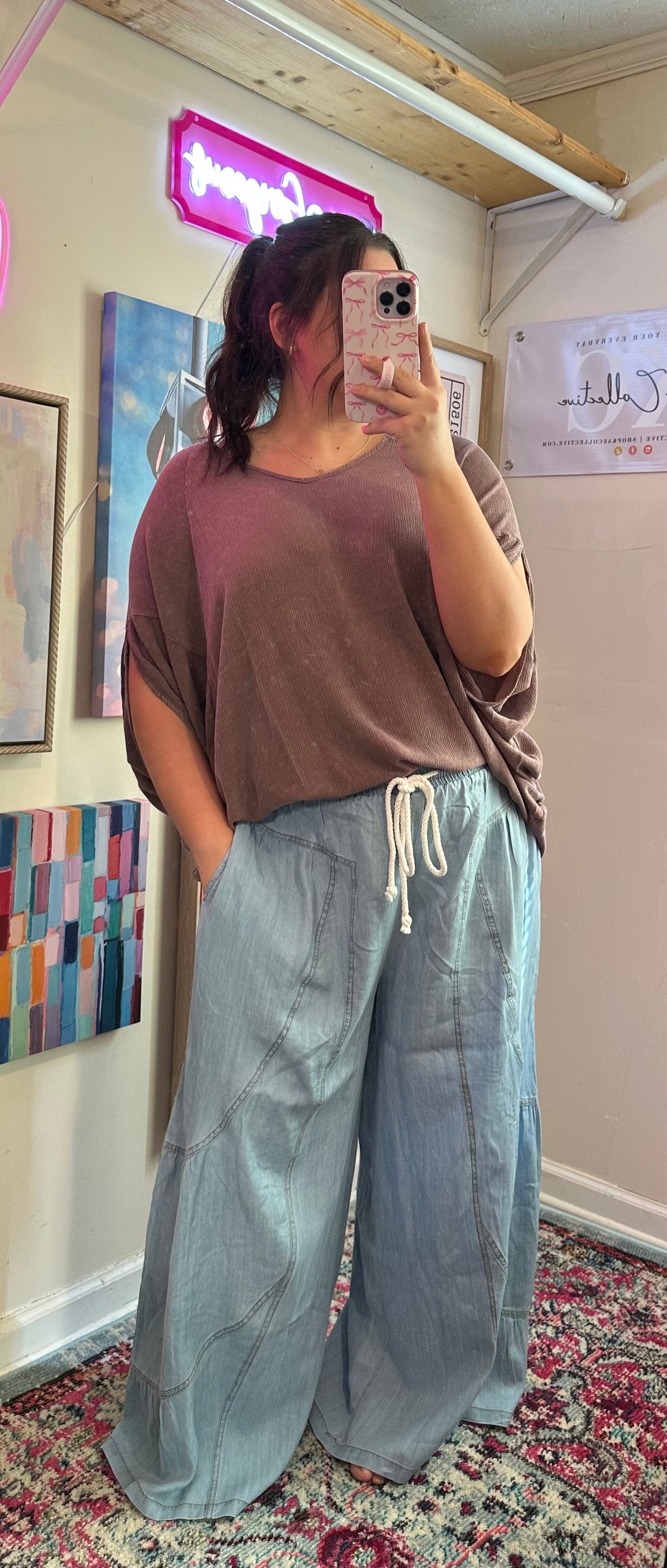 The Celine Chambray Denim Pants